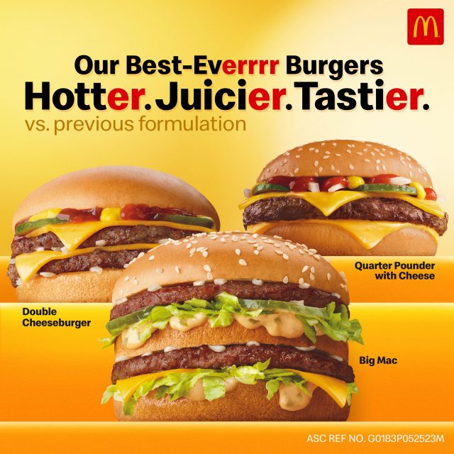 McDonald's poster for their Best-Everrrr burgers