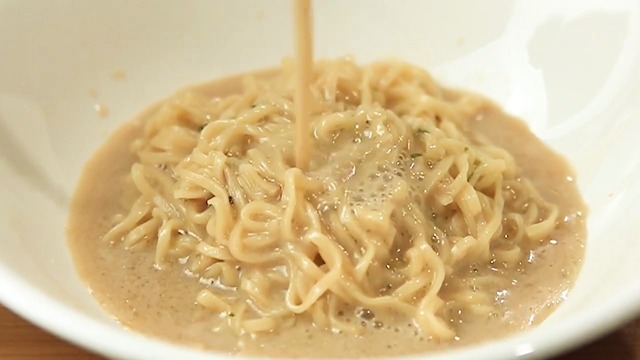 Serve noodles with the soup in a shallow bowl.