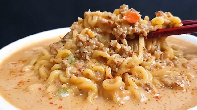 Tantanmen style ramen made using instant noodles